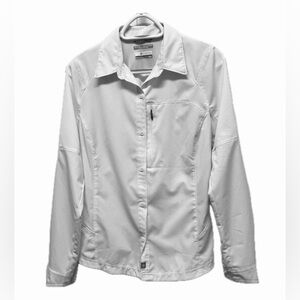 Columbia hiking outdoor shirt, Omni-shade long sleeve, white, size M